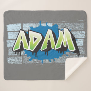 Adam Ihr Name Graffiti Brick Wall stilisiert Sherpadecke