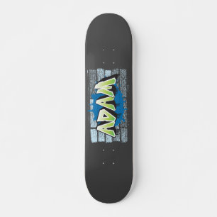 Adam Ihr Name Graffiti Brick Wall stilisiert Skateboard