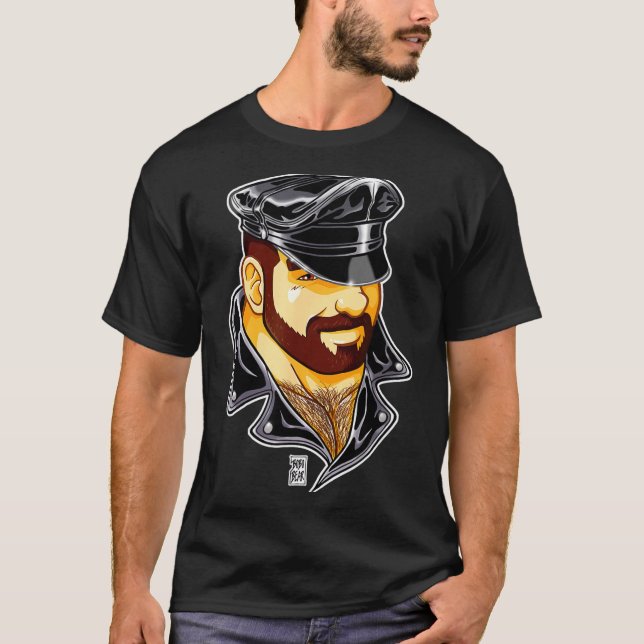 Adam Likes Leather Hat  T-Shirt (Vorderseite)