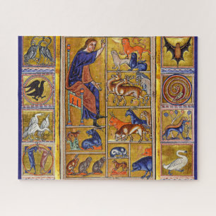 ADAM NAMING TIERE, MEDIEVAL BESTIARY, HÄNDER,LIONE PUZZLE