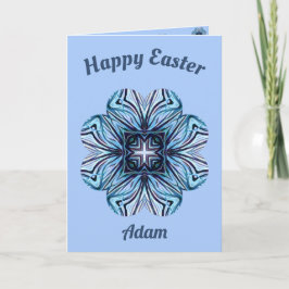 ADAM ~ Osterkarte ~ Schatten von Blau und Weiß Feiertagskarte