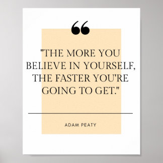 Adam Peaty Zitat Poster