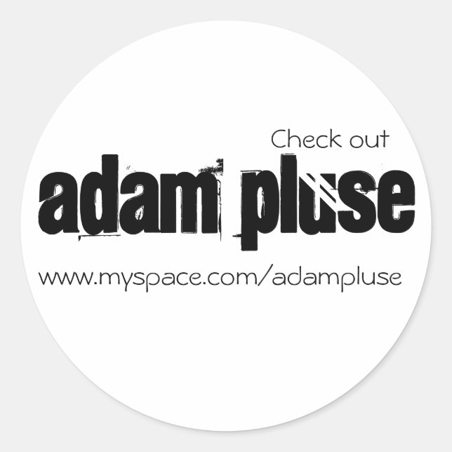 Adam Pluse - Aufkleber (Vorderseite)