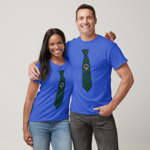 Adam Scottish Abzeichen & Tartan Krawatte T-Shirt