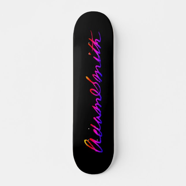 Adam Smith Neon Signatur Skateboard (Vorne)