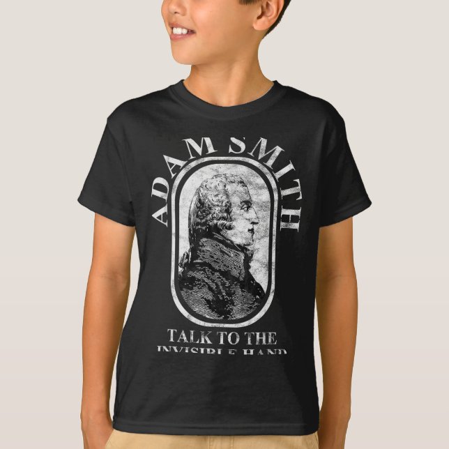 Adam Smith Professor Unsichtbare Hand Wirtschaft G T-Shirt (Vorderseite)