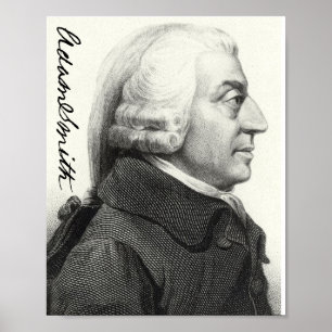Adam Smith Profil (mit Unterschrift) Poster