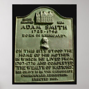 Adam-Smithplakette Poster