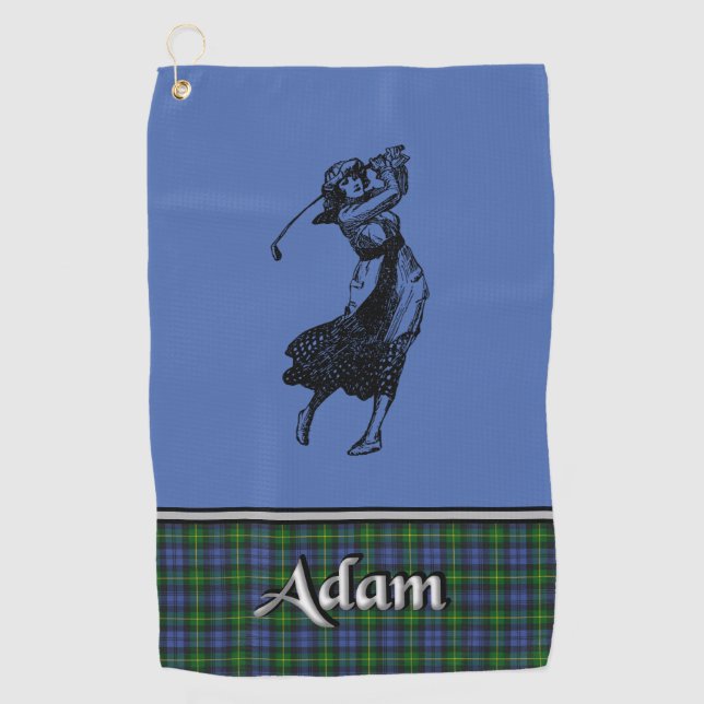 Adam Tartan Golf Towel Ihre Golfhandtuch (Vorderseite)