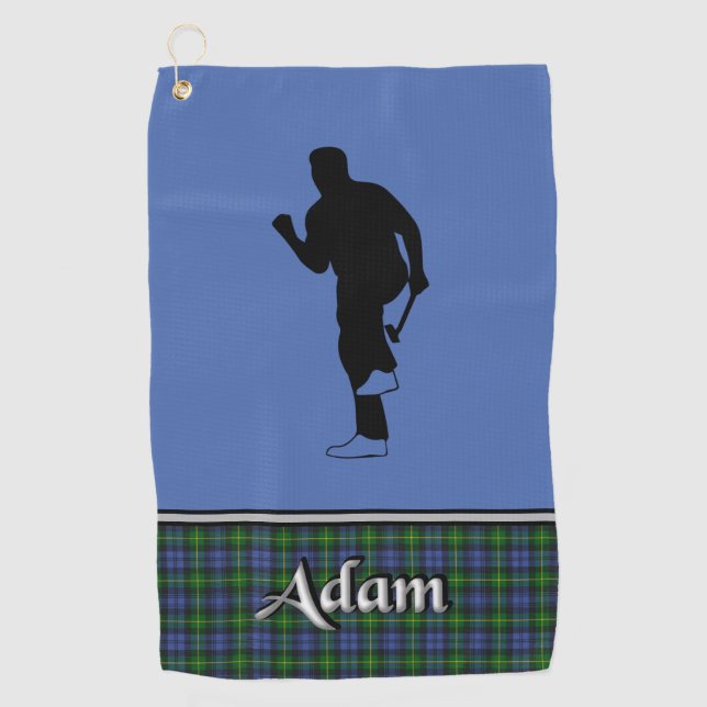 Adam Tartan Golf Towel Sein Golfhandtuch (Vorderseite)