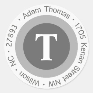 Adam Thomas Round Address Labels Runder Aufkleber