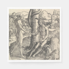 Adam und Eva: Der Fall des Menschen (Lucas van Ley Serviette