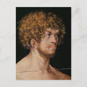 Adam und Eva, Details von Adams Kopf Postkarte