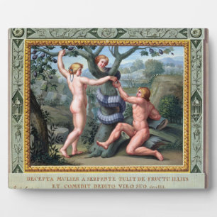Adam und Eva mit Schlange, Abbildung von t Fotoplatte