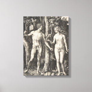 Adam und Eve, 1504 Leinwanddruck