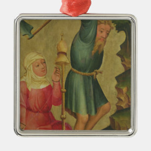 Adam und Eve bei der Arbeit Silbernes Ornament