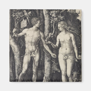 Adam und Eve Gravur von Albrecht Durer Magnet