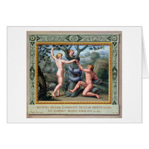 Adam und Eve mit der Schlange, Illustration von t