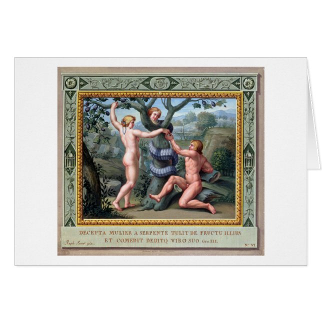 Adam und Eve mit der Schlange, Illustration von t (Vorderseite (Horizontal))