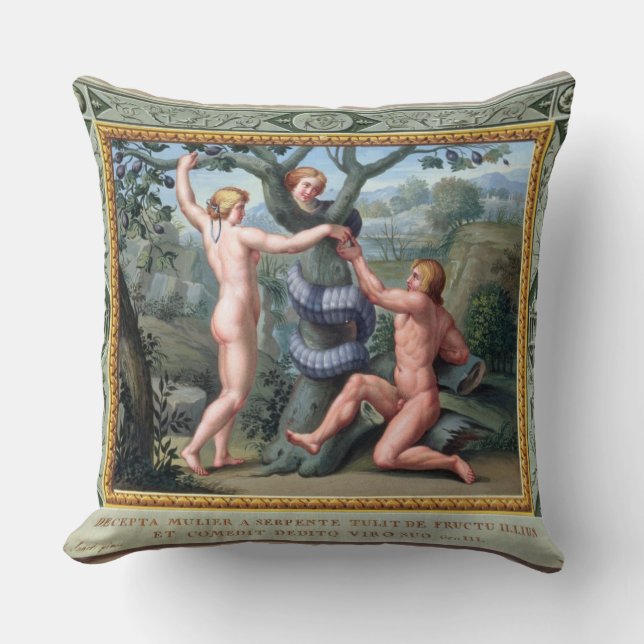 Adam und Eve mit der Schlange, Illustration von t Kissen (Vorderseite)