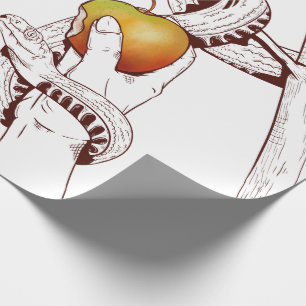 Adam und Eve pflücken Äpfel Geschenkpapier