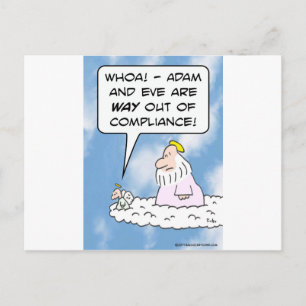 Adam und Eve sind aus Befolgung heraus Postkarte