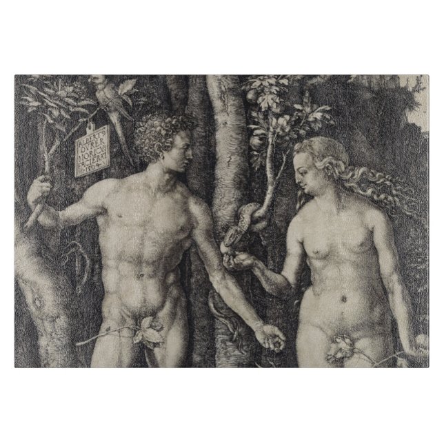 Adam- und Eve-Stich durch Albrecht Durer Schneidebrett (Vorderseite)