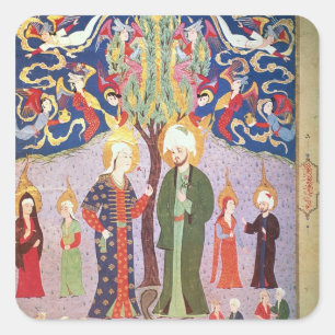 Adam und Eve und ihre dreizehn Siege Quadratischer Aufkleber