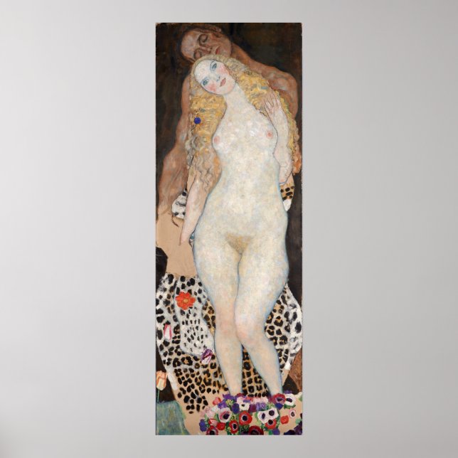 Adam und Eve von Gustav Klimt Poster (Vorne)