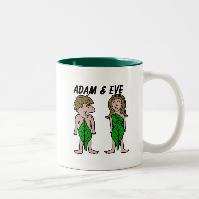 Adam und Eve Zweifarbige Tasse (Rechts)