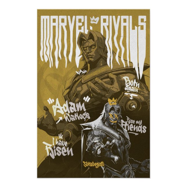 Adam Warlock – Marvel Rivals Fanart Poster (Vorderseite)