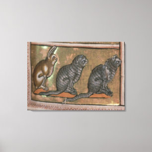 Adam, welches die Tiere, von Nordmidlands nennt Leinwanddruck