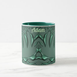 ADAM ~ Zany 3D Fraktal ~ Green 3D-Tasse Tasse