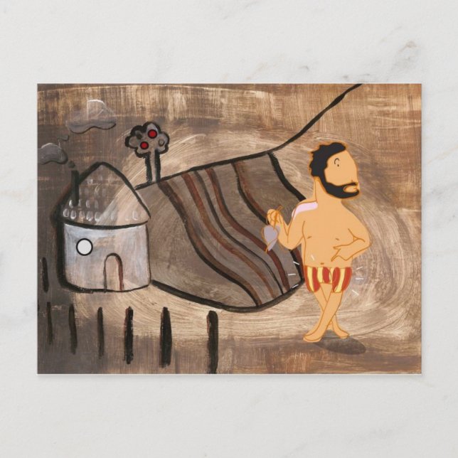 Adams allererste Hose Postkarte (Vorderseite)