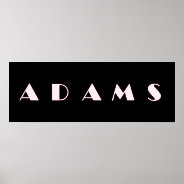 ADAMS Alphabet Letter Name Art Poster (Vorne)