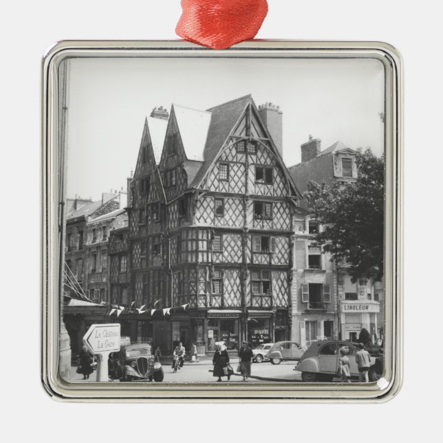 Adams Haus Silbernes Ornament (Vorne)