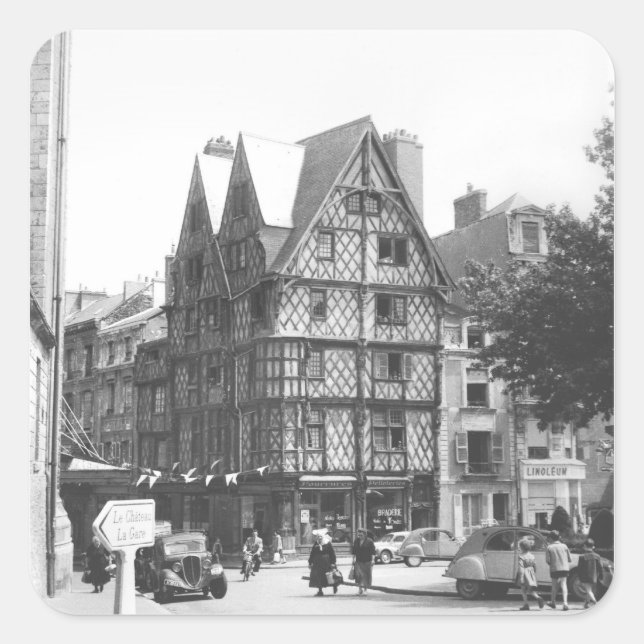 Adam's House Quadratischer Aufkleber (Vorderseite)