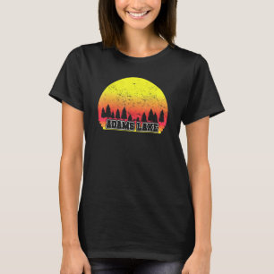 Adams Lake Indiana Retro Landschaftlich Sunset Gra T-Shirt