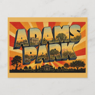 Adams National Historical Park MA Vintage Reise Postkarte