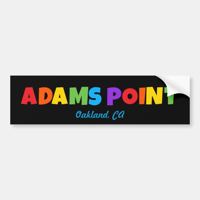 Adams Point / Fairyland Bumper Sticker Autoaufkleber (Vorne)