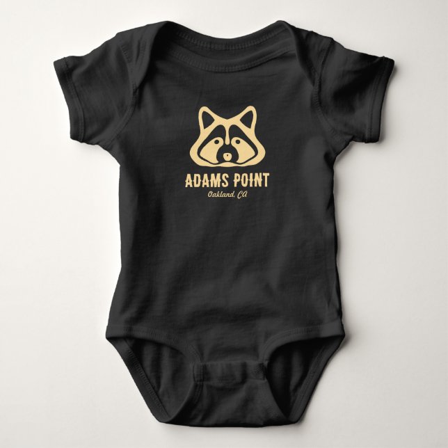 Adams Point Raccoon Baby T-Shirt Strampler (Vorderseite)