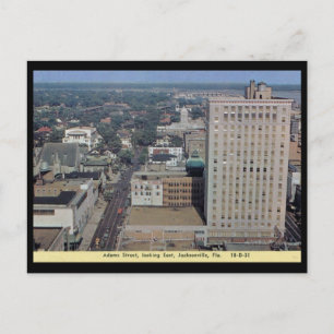 Adams St., Jacksonville FL Vintage Postkarte