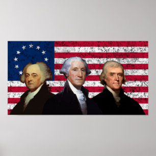 Adams, Washington und Jefferson- - Betsy- Poster