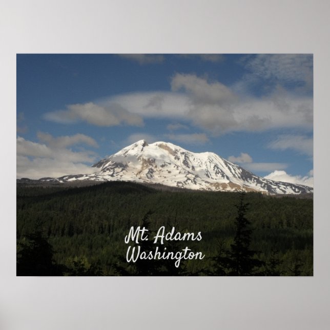 Adams Washinton mit Forest und Blue Sky Foto Poster (Vorne)