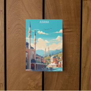 Adana Turkey Retro Vintage Travel Postkarte