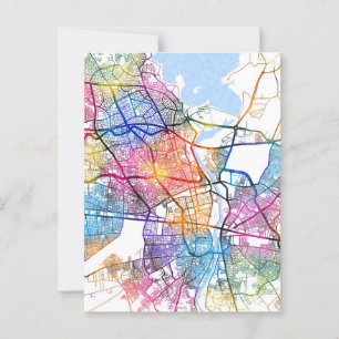 Adana Türkiye City Map Postkarte