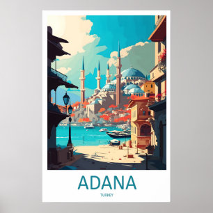 Adana Vintage Reiseposter Ski Nationalpark Poster