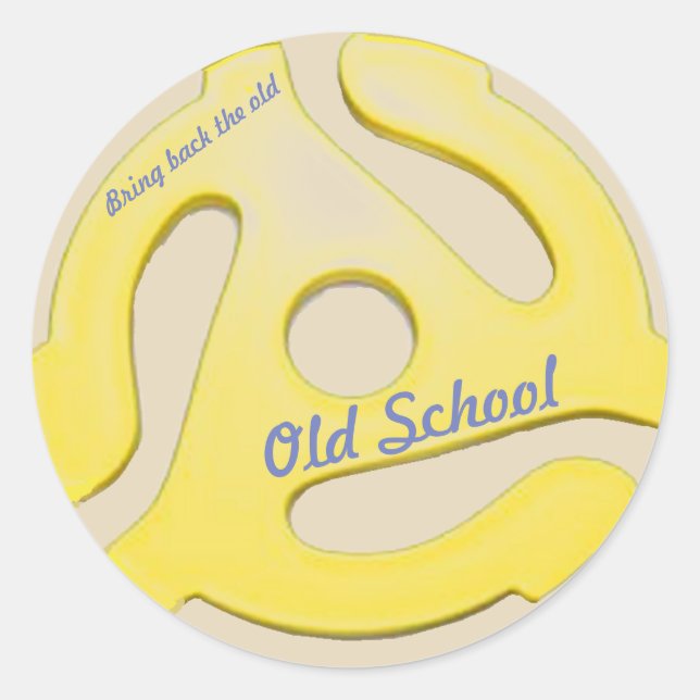 Adapter-Aufkleber 45rpm Runder Aufkleber (Vorderseite)