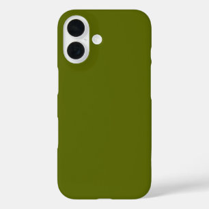 Adaptiert an alle Telefone - Dunkles Olive Green iPhone 16 Hülle