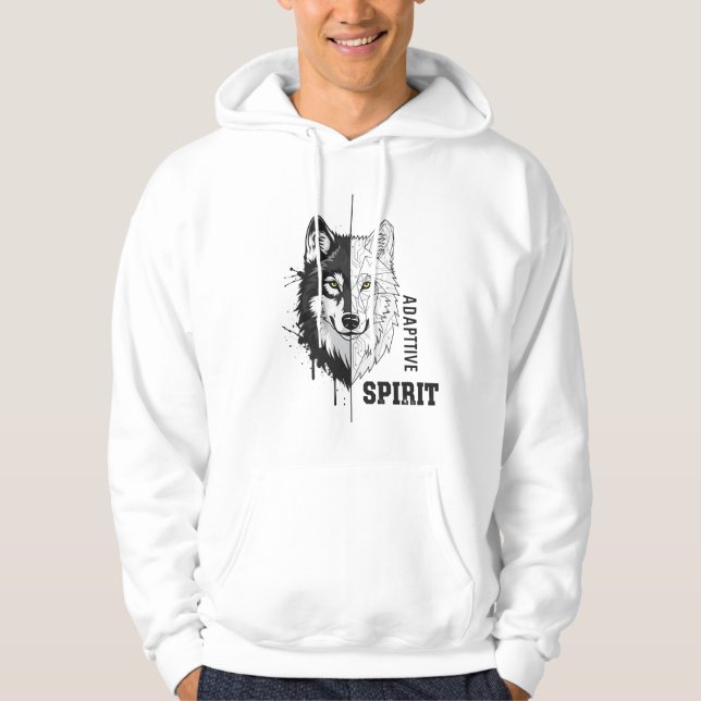 Adaptive Spirit Wolf Men Hoodie (Vorderseite)